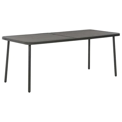 Vidaxl Garden Table Dark Gray 70.9"x32.7"x28.3" Steel, 46632