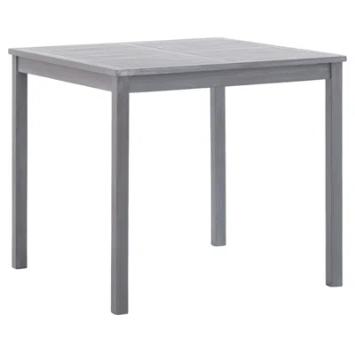 Vidaxl Garden Table Gray 31.5"x31.5"x29.1" Solid Acacia Wood, 46324