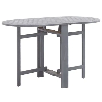 Vidaxl Garden Table Gray 47.2"x27.6"x29.1" Solid Acacia Wood, 46325