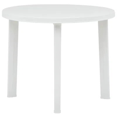 Vidaxl Garden Table White 35" Plastic 8805