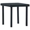 Vidaxl Garden Tea Table Black 15.7"x15.7"x15.7" Poly Rattan, 48561