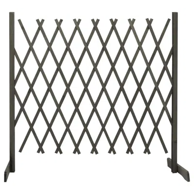 Vidaxl Garden Trellis Fence Gray 70.9"x39.4" Solid Firwood, 314829 In Black