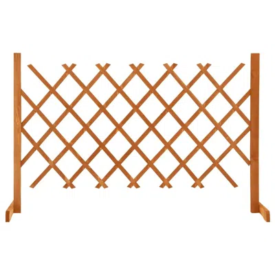 Vidaxl Garden Trellis Fence Orange 47.2"x35.4" Solid Firwood, 314824 In Brown