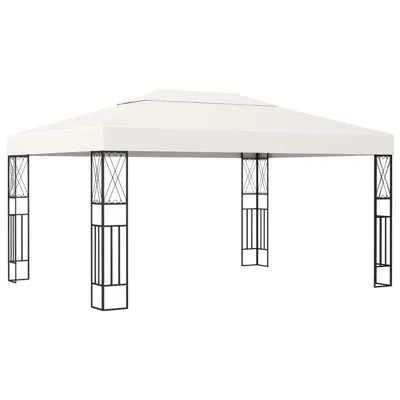 Vidaxl Gazebo 9.8'x13.1' Cream Fabric, 48007 In White