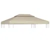 Vidaxl Gazebo Cover Canopy Replacement 9.14 Oz/ydâ² Beige 10'x13', 40881