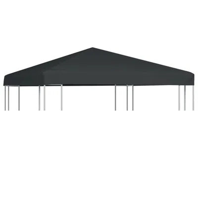 Vidaxl Gazebo Top Cover 0.68lb/mâ² 118.1"x118.1" Gray, 44781 In Black