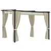 Vidaxl Gazebo With Curtains 9.8'x9.8' Cream Steel