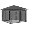 Vidaxl Gazebo With Mosquito Net 9.8'x9.8'x9' Anthracite 180 G/mâ², 47972
