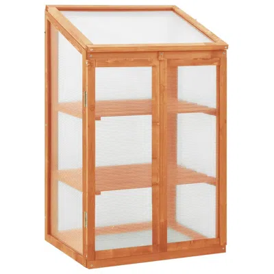 Vidaxl Greenhouse 23.6"x17.7"x39.4" Firwood, 314848 In Brown