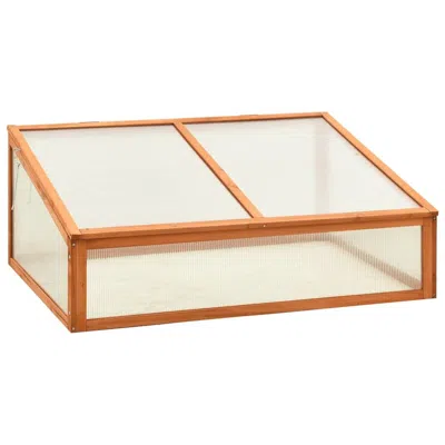 Vidaxl Greenhouse 39.4"x25.6"x15.7" Firwood, 314850 In Brown