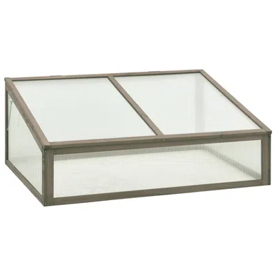 Vidaxl Greenhouse 39.4"x25.6"x15.7" Firwood, 314851 In Neutral