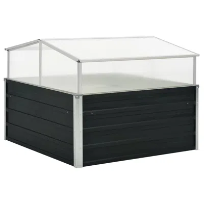 Vidaxl Greenhouse Anthracite 39.4"x39.4"x30.3" Galvanized Steel 5724