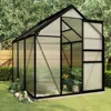 Vidaxl Greenhouse With Base Frame Anthracite Aluminum 38.9 Ftâ²
