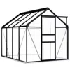 Vidaxl Greenhouse With Base Frame Anthracite Aluminum 51.1 Ftâ²