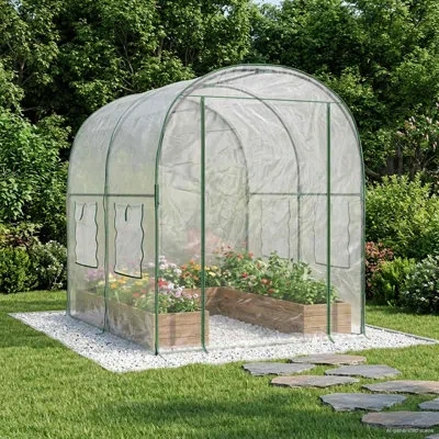 Vidaxl Greenhouse With Frame 62.99 X 78.74 X 75.79 In Pvc Transparent