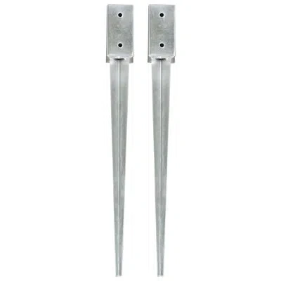 Vidaxl Ground Spikes Silver Galvanised Steel
