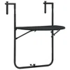 Vidaxl Hanging Balcony Table Brown 23.6"x25.2"x32.9" Plastic Rattan Look, 47895