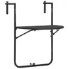 Vidaxl Hanging Balcony Table Brown 23.6"x25.2"x32.9" Plastic Rattan Look, 47895