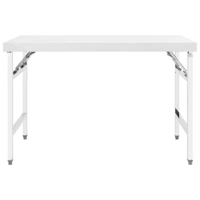 Vidaxl Kitchen Folding Work Table Stainless Steel Garage Worktable