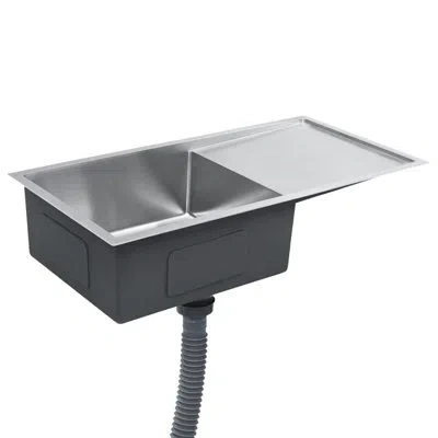 Vidaxl Kitchen Sink With Strainer, Stainless Steel Top-mount Sink, Fast Drainage, Anti-corrosion In Silver