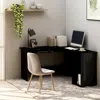 Vidaxl L-shaped Corner Desk High Gloss Black 47.2" X 55.1" X 29.5" Engineered Wood