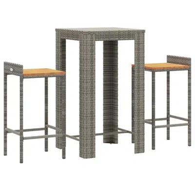 Vidaxl Laresca Bar Set In Gray