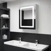 Vidaxl Led Bathroom Mirror Cabinet 19.7"x5.1"x27.6"