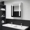 Vidaxl Led Bathroom Mirror Cabinet 19.7"x5.1"x27.6"