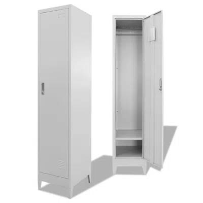 Vidaxl Locker Cabinet 15"x17.7"x70.9", 244472 In White