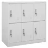 Vidaxl Locker Cabinet Light Gray 35.4"x17.7"x36.4" Steel