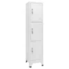 Vidaxl Locker Cabinet With 3 Compartments 15"x17.7"x70.9", 244474