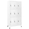 Vidaxl Locker Cabinet With 9 Compartments Steel 35.4"x17.7"x70.9" Gray, 20157