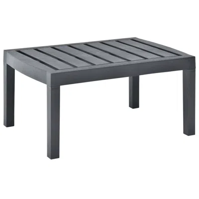 Vidaxl Lounge Table Anthracite 30.7"x21.7"x15" Plastic, 48815 In Gray