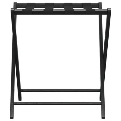 Vidaxl Luggage Rack Black 27"x15"x22.8" Bamboo