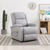Vidaxl Massage Chair Light Gray Fabric (100% Polyester), Foam, Metal, Wood In Gray