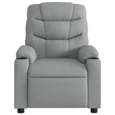 Vidaxl Massage Recliner Chair Fabric In Light Gray Fabric
