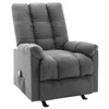 Vidaxl Massage Reclining Chair Light Grey Polyester Fabric Medium In Gray