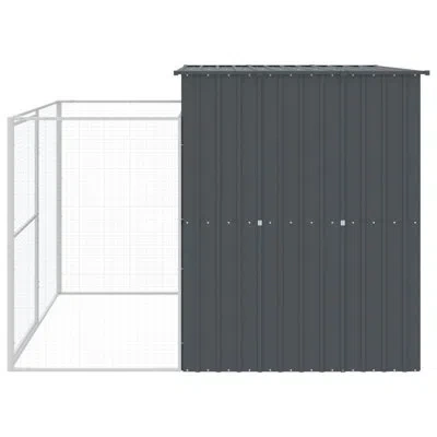 Vidaxl Metal Dog House In Anthracite