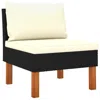 Vidaxl Middle Sofa Poly Rattan And Solid Eucalyptus Wood 5762