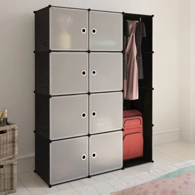 Vidaxl Modular Cabinet With 9 Compartments 1' 3"x3' 9"x4' 11", 240497 In White
