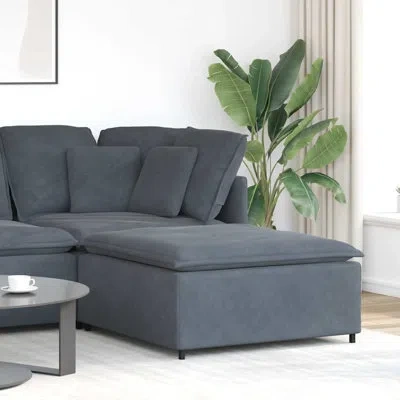 Vidaxl Modular Sofa Armrest End Module With Cushions Dark Gray 39.4"