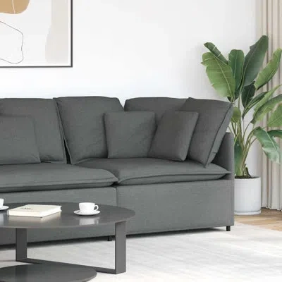 Vidaxl Modular Sofa Centre Module With Cushions Dark Gray 39.4" In Dark Grey