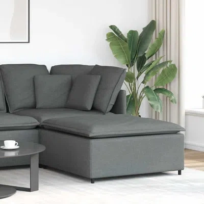 Vidaxl Modular Sofa Centre Module With Cushions Dark Gray 39.4" In Dark Grey