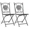 Vidaxl Mosaic Bistro Chairs 2 Pcs Gray, 46716