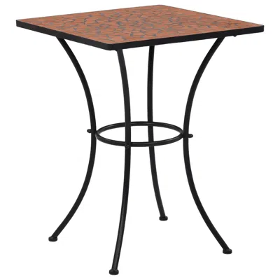 Vidaxl Mosaic Bistro Table Terracotta 23.6" Ceramic, 46705 In Brown