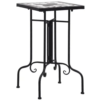 Vidaxl Mosaic Side Table Black And White Ceramic, 46711