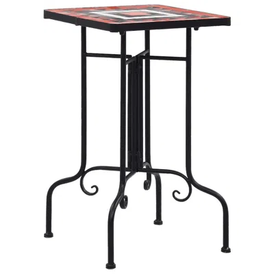 Vidaxl Mosaic Side Table Terracotta And White Ceramic, 46712 In Black