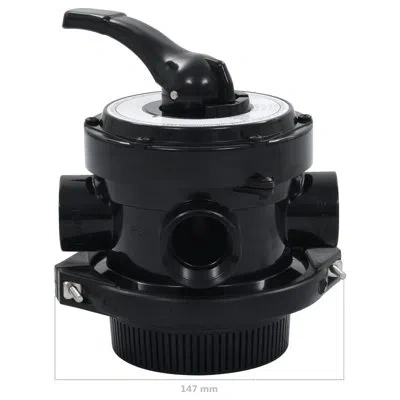 Vidaxl Multiport Valve For Sand Filter Abs 1.5" 4-way In Black