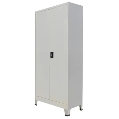 Vidaxl Office Cabinet With 2 Doors Steel 35.4"x15.7"x70.9" Gray, 20152
