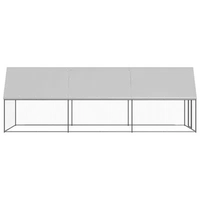 Vidaxl Outdoor Chicken Cage Animal House Duck Hen Coop Outdoor Galvanized Steel